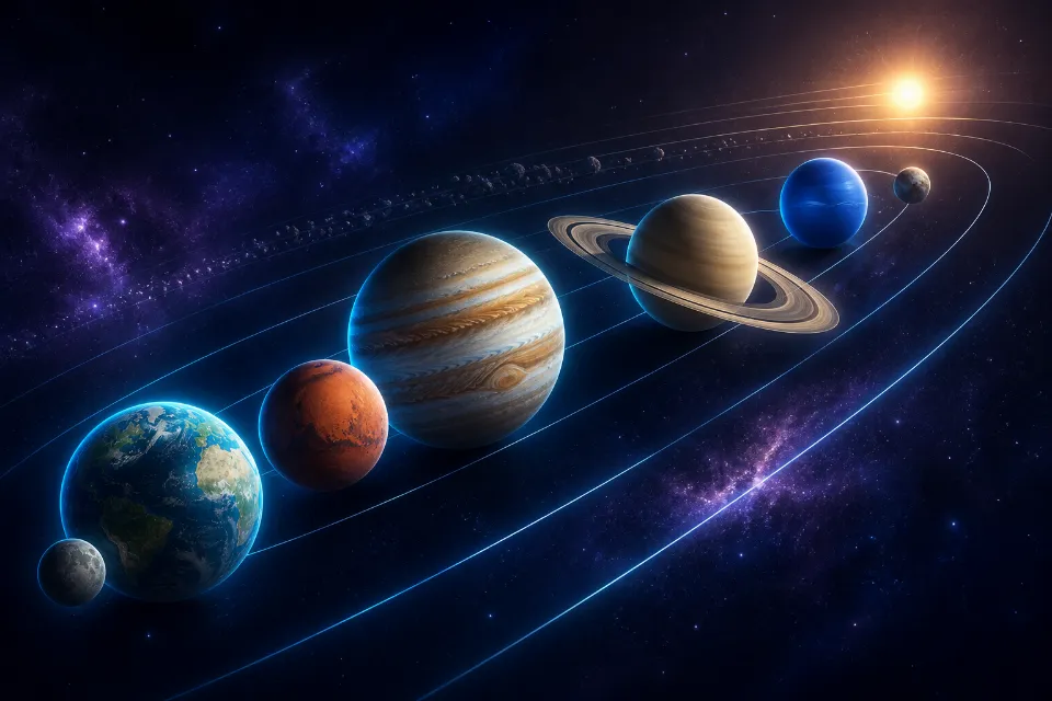 Planet Clicker Solar System route from Earth to Pluto
